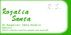 rozalia santa business card